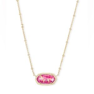 Elisa Gold Satellite Pendant Necklace In Berry Kyocera Opal Illusion